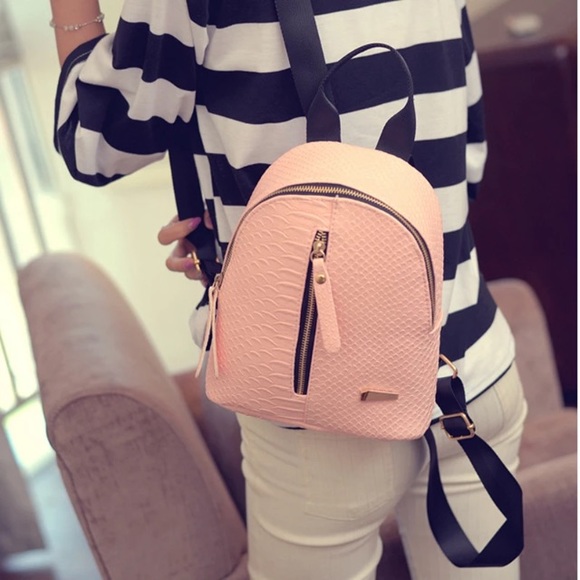 Angel’s boitique Handbags - Host Pick! Mini backpack Pink PU Leather